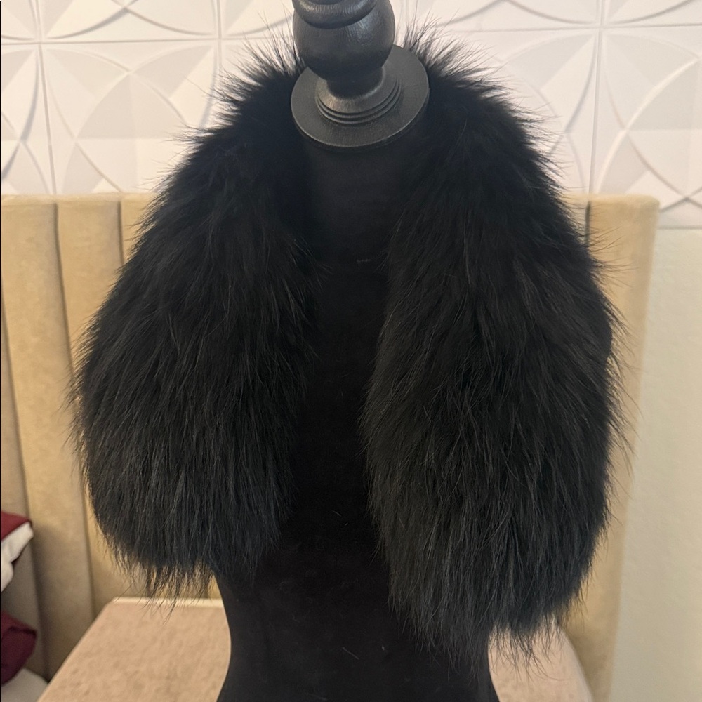 Black Faux Fur Collar Wrap